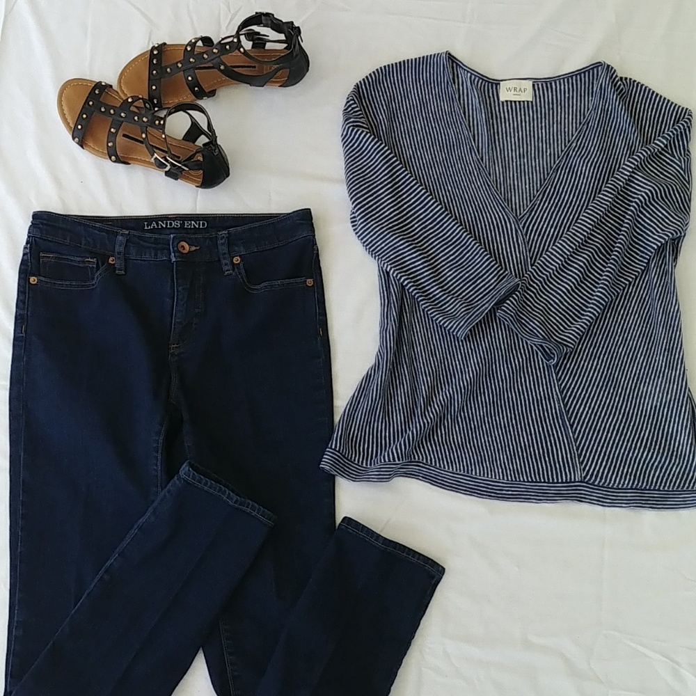 Lands End midrise Slim Jeans